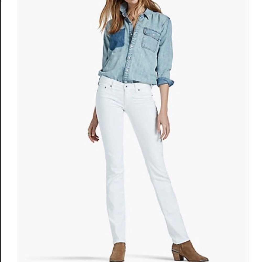 Lucky Brand Straight White Jeans, SZ 10